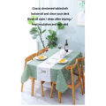 QI Household Checkered Tablecloth No-washing Anti-scalding Oil-proof Waterproof Dressing Table Mat Living Room Bedroom Table Cover. 