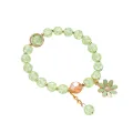 Girls Wrist Chain Faux Crystal Korean Style Beaded Bracelet. 