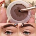 2 in 1 Black Brown Quick-drying Eyeliner Eyebrow Gel Cream with Brush Waterproof Lasting Smooth Not Blooming Eye Makeup Cosmetic.