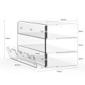 3-Tier Acrylic Keyboard Mouse Storage Rack Keyboard Display Stand Gaming Keyboard Plate Holder Stand Mouse Desktop Organizer.