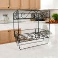 Durable Quran Sharif Display Stand with Jainamaz Hangers – 2-Layer Black Metal Wall Mount.. 