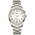 Light Up Watch Dial Full Luminous Face 40mm Easy Reader Steel Strap 3ATM.