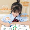 Montessori Math Learning Children Toys Drawing Tablet Pen Control Hand Training Shape Math Match Games Set Educational Toy Books.