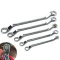 Multifunctional 45-Degree Double Box End Wrench Chrome Steel Metric Box Wrench Offset Handle 6-27mm Torx Spanner Hand Manual Tools. 