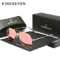 KINGSEVEN Pilot Alloy Sunglasses Polarization UV400 Anti-reflection Full Frame Parsnip Glasses Women Retro Luxury Eyewear. 