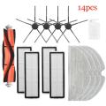 For jia 1T STYTJ02ZHM Vacuum Cleaner Robot Spare Parts Mop Cloth HEPA Filter Side Brush Main Brush Dust Box Water Tank-14pcs.