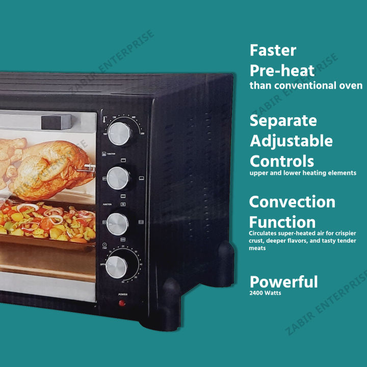 Miyako%20MT-100RCL%20Electric%20Oven%20For%20Baking%20&%20Grill%20Items,%20100%20Liters%20Countertop%20Convection%20Toaster%20Oven,Adjustable%20Temperature%20&%20Timer,%20Bake,%20Roast,%20Broil,%20Toast,%20Includes%20Baking%20Pan,%20Rack,%20Rotisserie,%20Stainless%20Steel%20-%20Image%206