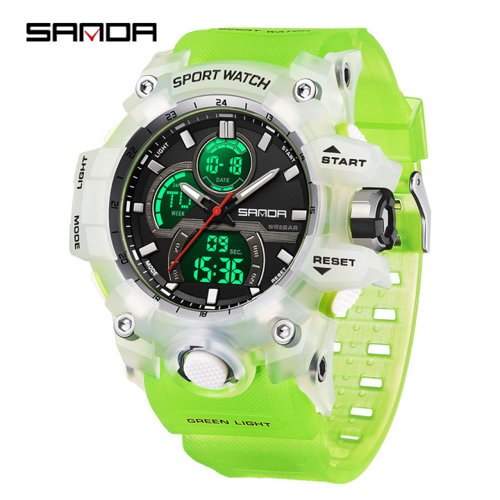 SANDA%206198%20Fashionable%20Cool%20Night%20Light%20Dual%20Screen%20Multi%20functional%20Outdoor%20Sports%20Waterproof%20Men's%20Electronic%20Watch%20-%20Image%209