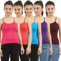 3 Pack Women's Premium Seamless Tank Tops for Summer Wear, Comfortable Cotton, Stylish Bra Tops, Versatile Inner Wear.