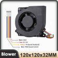 Gdstime 12032 DC 12V 4Pin FG PWM Function Double Ball Bearing 120mm 120x120x32mm 12cm Centrifugal Turbine Cooling Blower Fan.