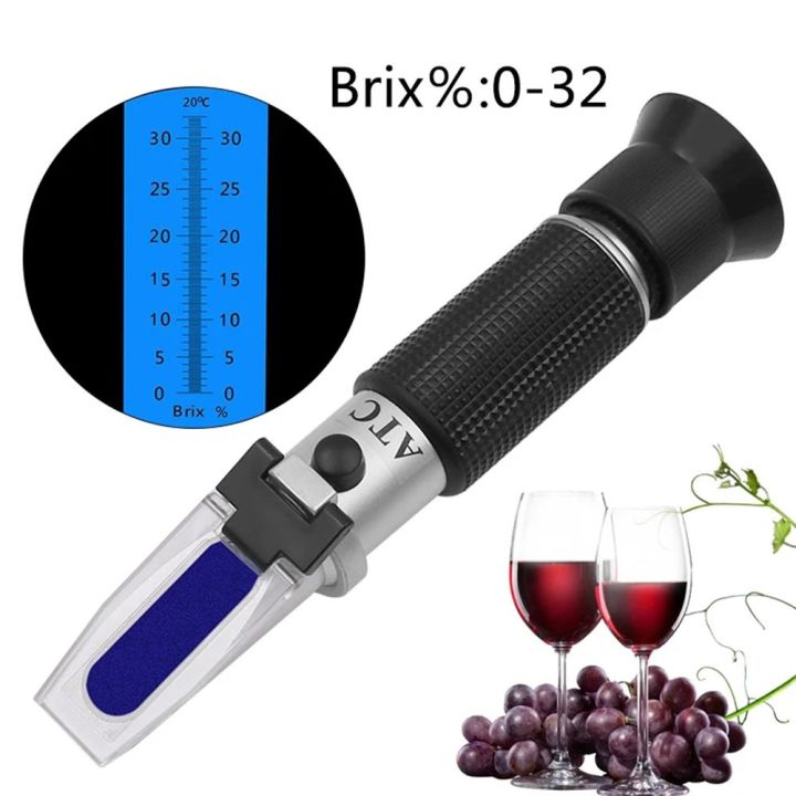 【In-Demand Item】 Portable Sugar Tester 0-32% Refractometer densimeter ...
