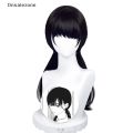 【Hengli jewelry story】(New) anime chain man Mitaka ASA cosplay wig ASA Mitaka 65cm long black heat resistant synthetic hair Party wigs Onn.