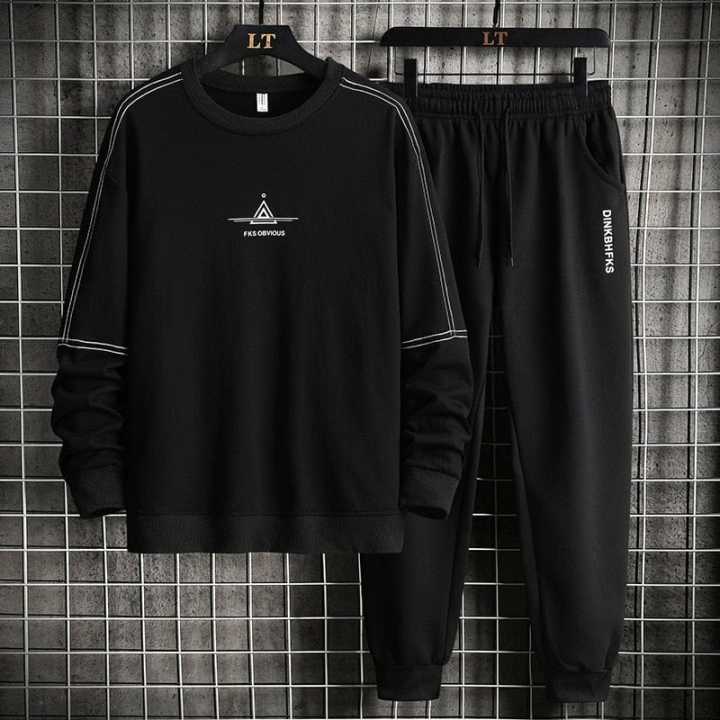 Black Long Sleeve  And black trouser set for men