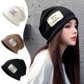 Soft Korean Style Summer Spring Solid color Stacking bonnet Knitted Hat Men Skull cap Women Beanie. 