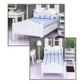 【Upgrade Your Style】 1/12 Wood Mini Single Bed Home Bedroom Model. 