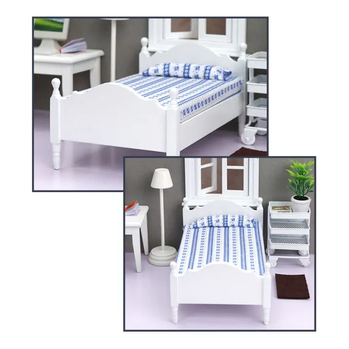 %E3%80%90Upgrade%20Your%20Style%E3%80%91%201/12%20Wood%20Mini%20Single%20Bed%20Home%20Bedroom%20Model%20-%20Image%204