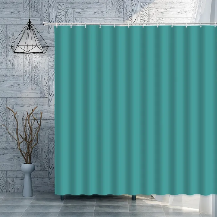 Pure%20Color%20Shower%20Curtain%20Sets%20Gray%20Black%20Yellow%20Green%20Simple%20Bathroom%20Decorative%20Curtain%20Polyester%20Fabric%20Bath%20Curtain%20Hooks%20-%20Image%207