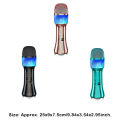 KTV Wireless Microphone Speaker Noise Reduction Bass Treble Player Rechargeable Mic Singing Device for Recording Cyan. 