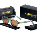 Catersize Retro Polarized Men Sunglasses TR90 Frame Fashion Women Sun Glasses Outdoor High Quality Travel UV400 Eyewear Gift.