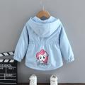 Baby Girl Coat Spring and Autumn Fashion Hooded Jacket Children's Casual Girl Long-Sleeved Popular Online Celebrity Jacket.