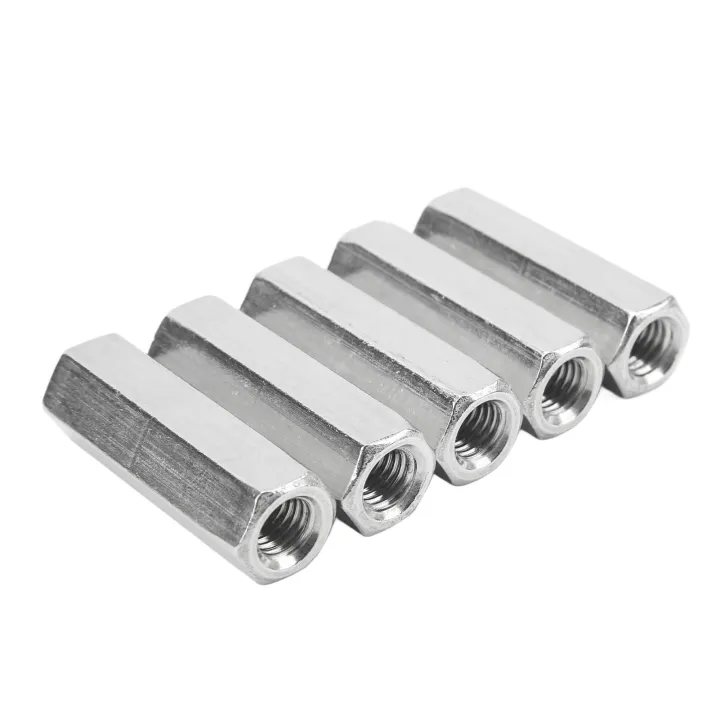 Threaded%20Rod%20Connector,%2060mm%20Length%205%20Pcs%20Hex%20Coupling%20Nut%20Sturdy%20304%20Stainless%20Steel%20Silver%20for%20Indoor%20Outdoor%20-%20Image%202