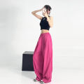 Ice Whale Island Gray Lazy Wide-Leg Pants for Women2023Summer New Pleated Casual Loose Mopping Yamamoto Pants Pants.