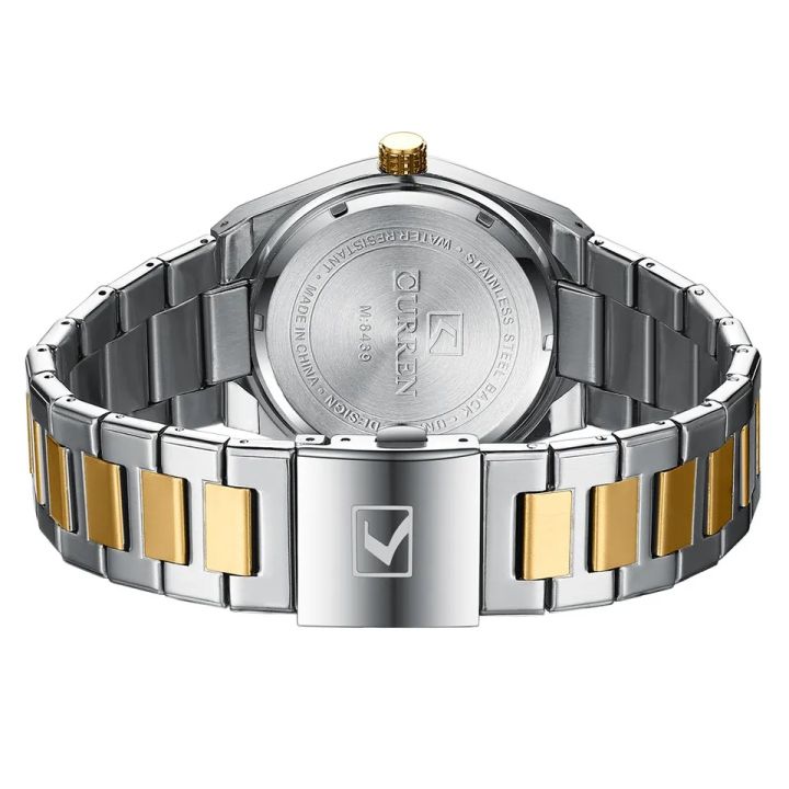 CURREN%208439%20Silver%20And%20Golden%20Two-tone%20Stainless%20Steel%20Analog%20Watch%20For%20Men%20-%20Green%20&%20Golden%20-%20Image%207