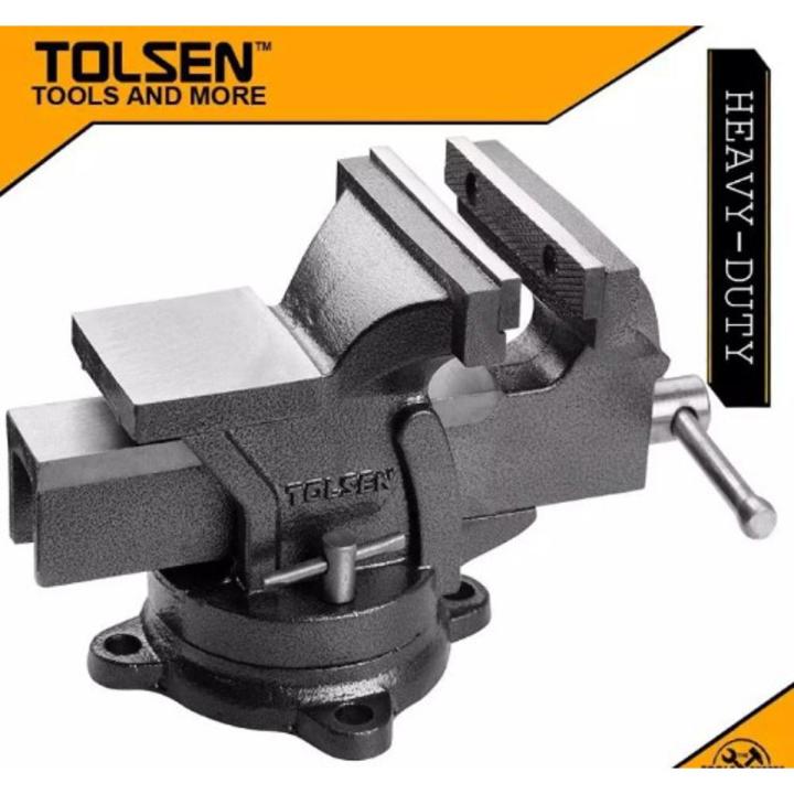 TOLSEN Bench Vice (4inch 100mm) Swivel Base with Anvil 10103