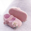 Big Flower Baby Girls Flat Shoes Sunflower Knitted Cotton Girl Princess Prewalker Shoes Footwear Soft Bottom Non-Slip First Walking Shoes. 