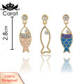 3Pcs/Set Bohemian Hollow Fish Rhinestone Charm Stud Earrings Women Jewelry Gift. 