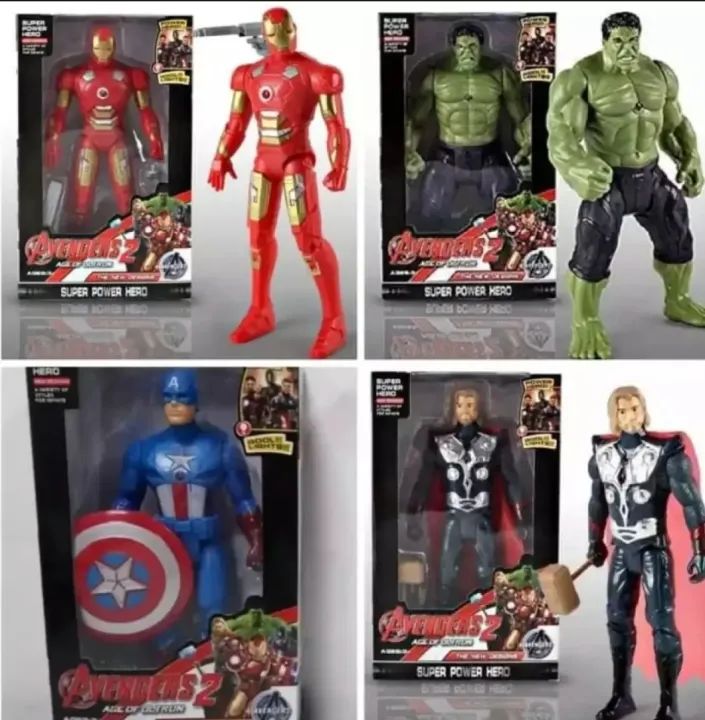 Plastic%20Hulk%20Man%20iron%20Man%20Captain%20America%20Thor%20Figure%20-%20Green%20and%20Black%20-%20Image%202