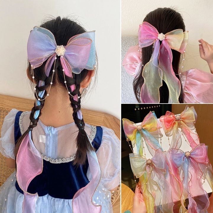 Kids%20Sweet%20Bowknot%20Hair%20Clips%20/%20Baby%20Girls%20Ponytail%20Hair%20Headdress%20/%20Children%20Princess%20Hair%20Accessories%20-%20Image%202
