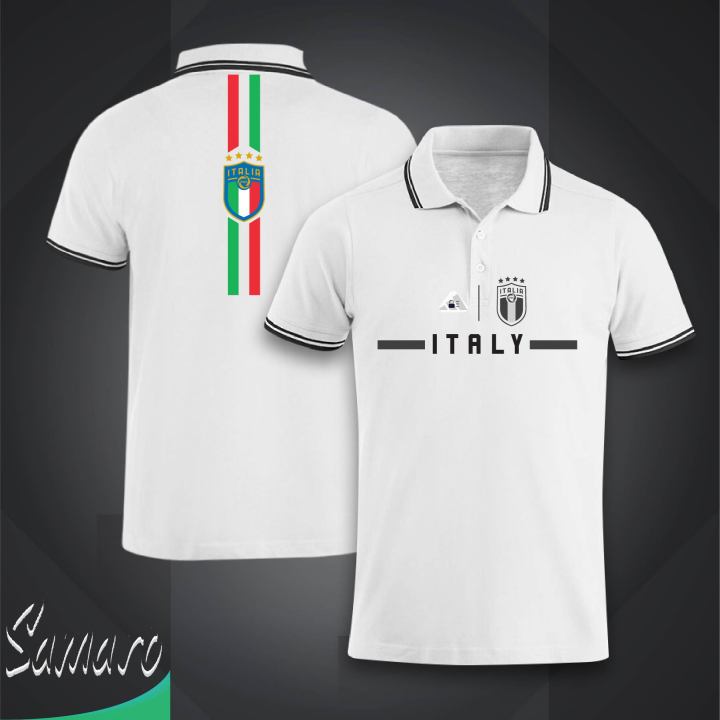 Italy Short Sleeve Collar Polo Football Jersey For Men - Half Sleeve Collar Polo Rebon t shirt - Italy Jersey