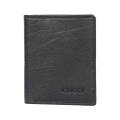 Men Wallet Simple Style Handmade slim black 100 % leather. 
