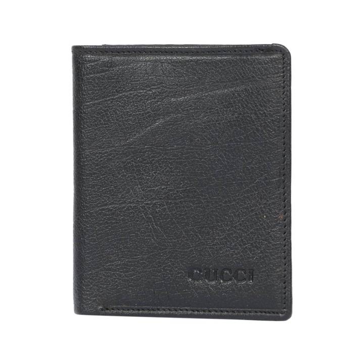 Men Wallet Simple Style Handmade slim black 100 % leather