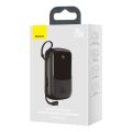 Baseus qpow ডিজিটাল 20w ডিসপ্লে পাওয়ার ব্যাংক 20000mah iphonecable 20w (লাইটনিং কেবল সহ). 