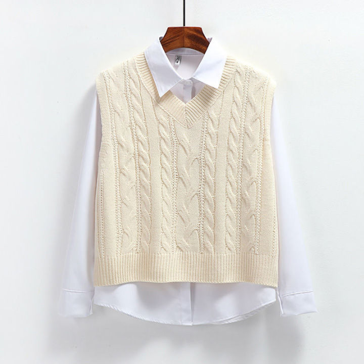 Korean%20Fashion%20Women's%20Sweater%20Vest%202024%20New%20Spring%20Autumn%20Twist%20Knitted%20Loose%20V%20Neck%20Sleeveless%20Pullover%20Female%20Jupmer%20Tops%20-%20Image%202
