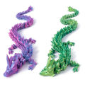 3D Printed Dragon Figures Multi-Jointed Movable Dragon Model Toys Tabletop Decor Maoxiu. 