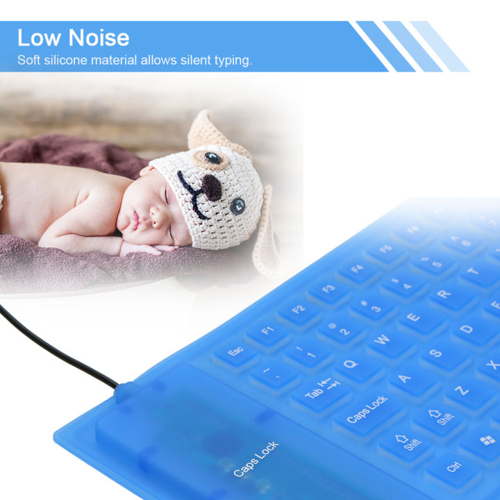 HXSJ%2085%20Keys%20Flexible%20Keyboard%20USB%20Interface%20Foldable%20and%20Portable%20Dustproof%20Waterproof%20Quiet%20-%20Image%205