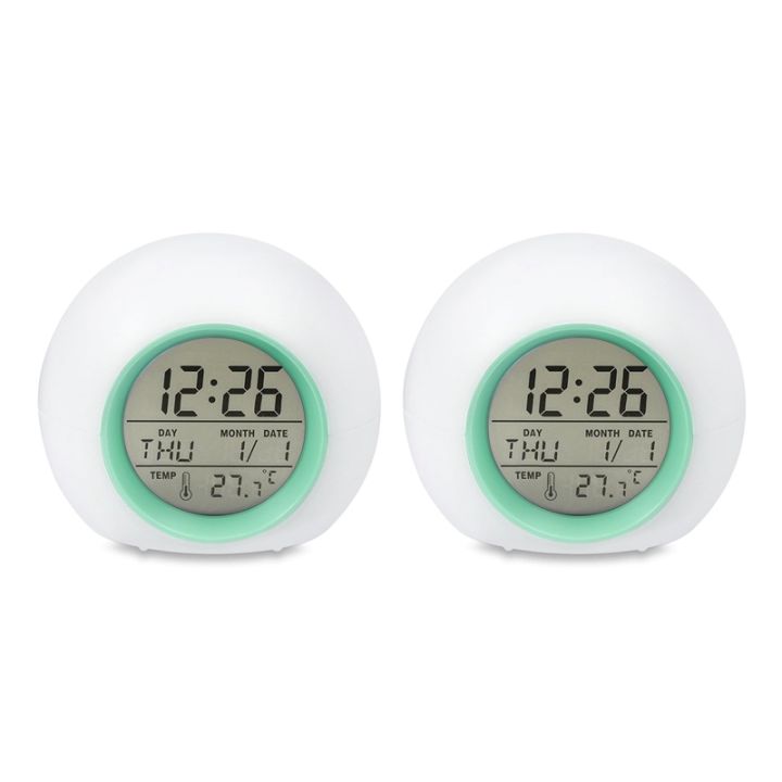 2X%20Kids%20Alarm%20Clock%20-%20Wake%20Up%20Light%20Digital%20Clock%20with%207%20Colors%20Changing,%20Press%20Control%20and%20Snooze%20Function%20for%20Bedrooms%20-%20Image%205