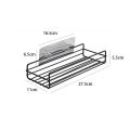 Punch-Free Bathroom Rack Wall-Mounted Storage For Bathroom Shampoo Cosmetic Seasoning Storage Rack Bathroom Kitchen Accessories _ DS MART. 