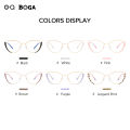 OQ BOGA 6 Colors Unisex Anti Blue Light Screen Radiation Computer Glasses Women Men Eye Protection Fashion Metal Cat Eye Frame Eyewear. 