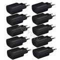 10pcs Fast Charging Usb-C Wall Charger Type c Power Adapters For Iphone Samsung S20 S22 S23 Note 10 htc lg Extra Cable With Box. 