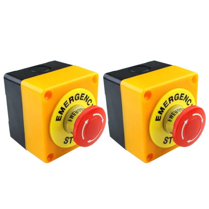 Durable%202Pcs%20Red%20Mushroom%20Emergency%20Stop%20Shut%20Off%20Push%20Button%20Switch%20No%20+%20Nc%2022Mm%20Cnc%20Gecko%20-%20Image%202