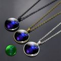 Luminous 12 Constellation Pendant Long Chains Necklace for Women Men Birthday Party Gifts Jewelry Zodiac Signs Glow in The Dark. 