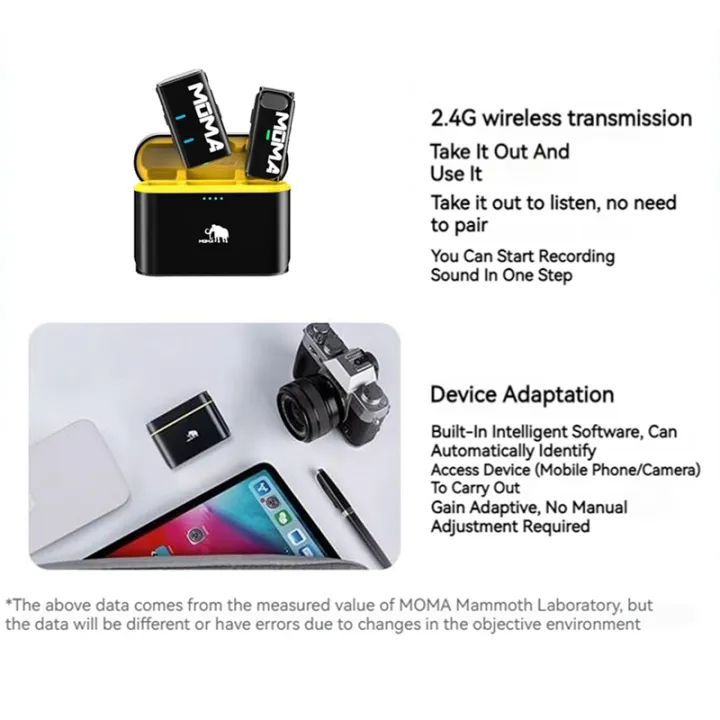 Moma%201Set%20Lark%20M1%20Wireless%20Condenser%20Microphone%20Portable%20Microphone%20For%20Live%20Broadcast%20Equipment%20Metal%20-%20Image%204