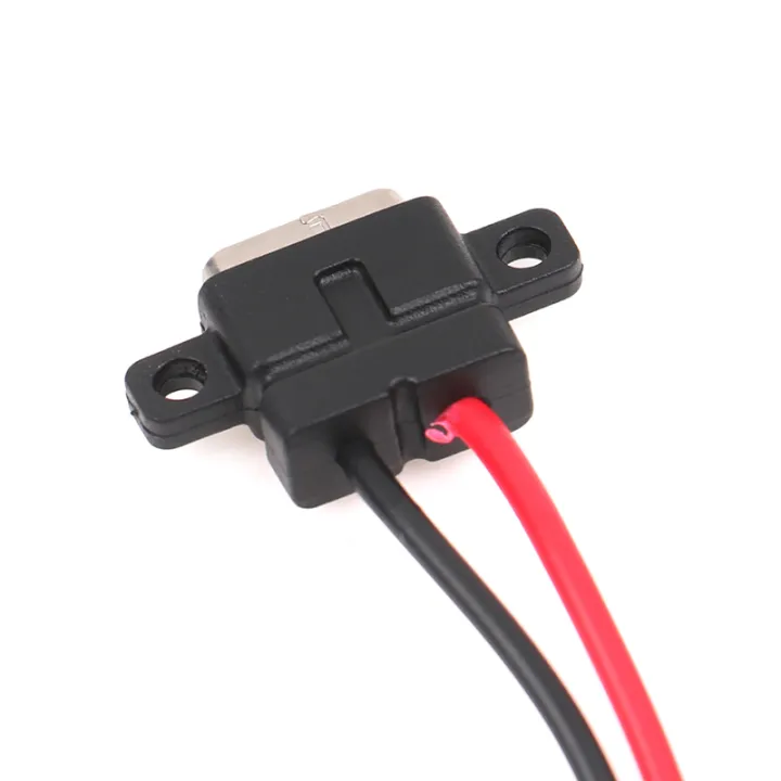 TypeC%202Pin%20Waterproof%20Female%20USB%20C%20Socket%20Port%20With%20Screw%20Hole%20Fast%20Charge%20Charging%20Interface%20USB%20Connector%20With%20Cable%20H11.5mm%20Hudduo%20-%20Image%204
