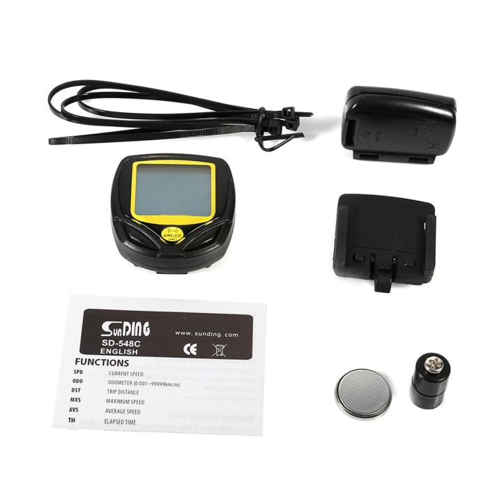 Waterproof Durable Wireless Bicycle Speedometer Multi Function With LCD Display