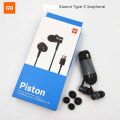 Type-C Earphone In-ear Stereo Aluminum alloy Earbuds Headphone with Mic - Black For Xiaomi, Huawei, Vivo, Oppo etc.