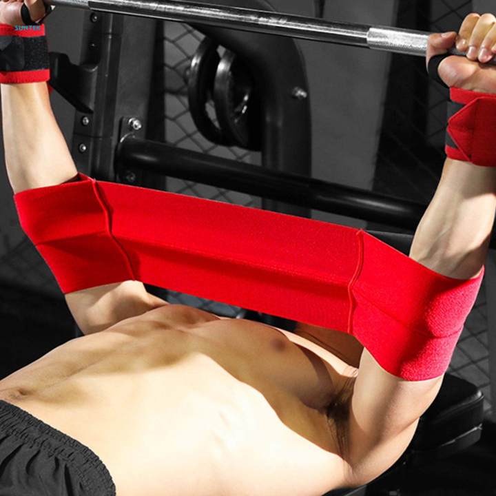 Bench Press Band Bench Bench Press Powerlifting Resistance Band Gym Workout Elbow Support for S red